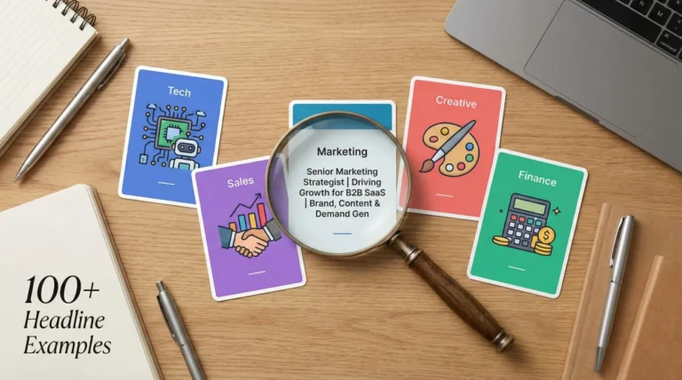 100+ LinkedIn Headline Examples by Profession (Tech, Sales, Marketing & More)