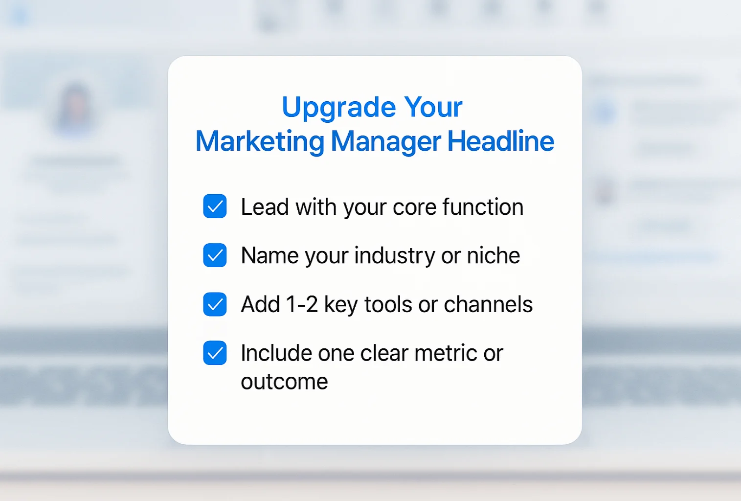 Checklist Upgrade Your Headline