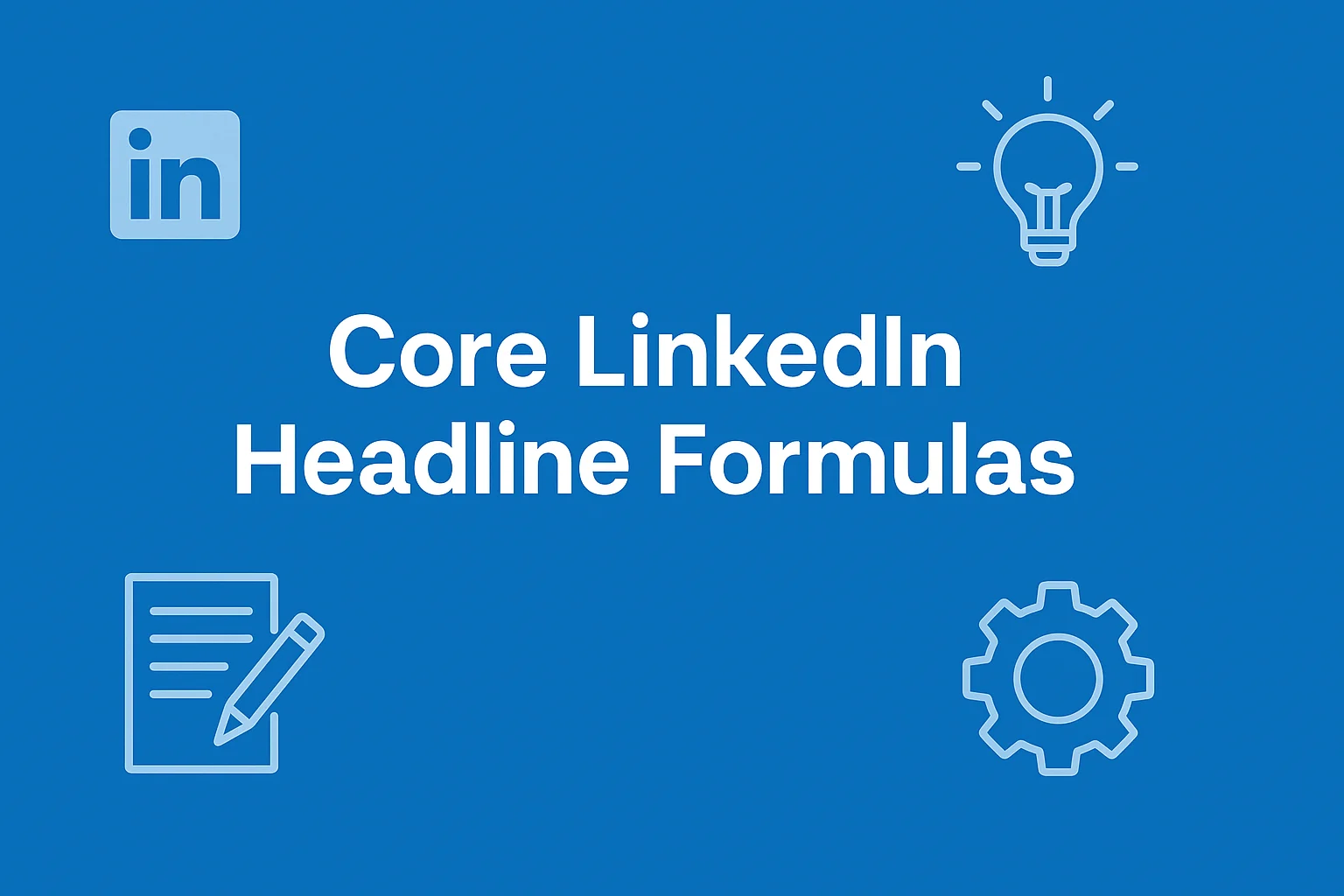 Core LinkedIn Headline Formulas