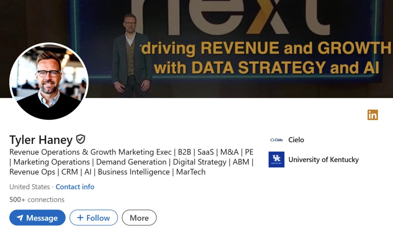 LinkedIn Headline Example For B2B SaaS