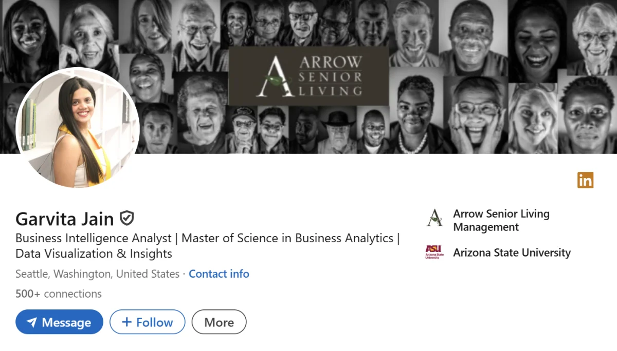 LinkedIn Headline Example For Business Intelligence