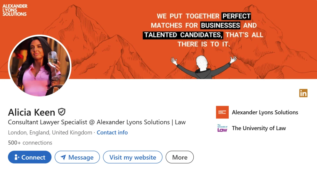 LinkedIn Headline Example For Consultant Lawyer Specialist
