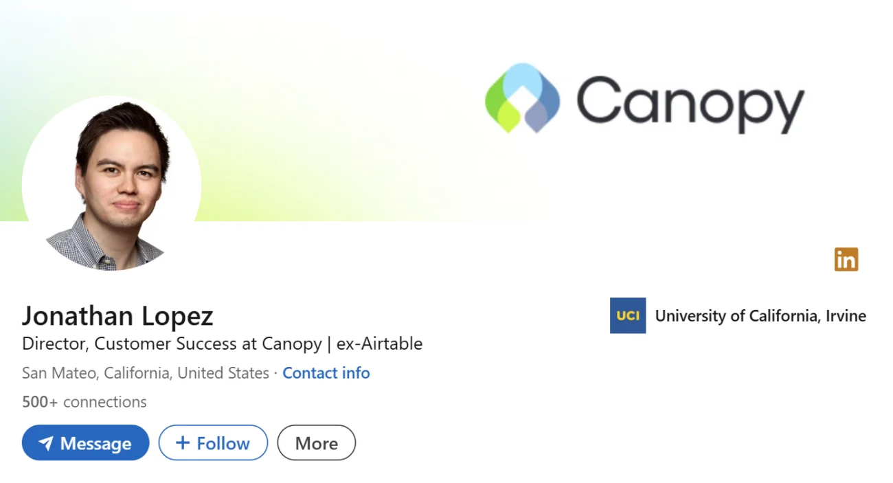LinkedIn Headline Example For Director Of Customer Success