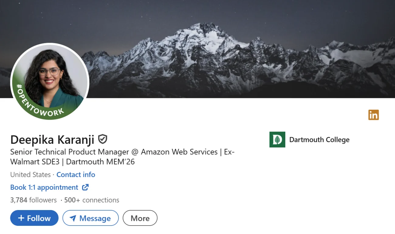 LinkedIn Headline Example For Technical Product Managers