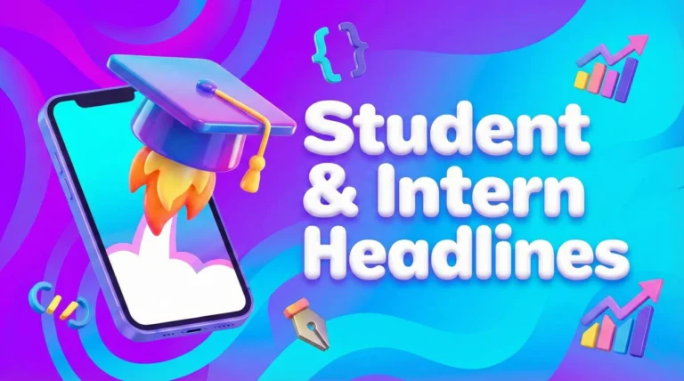 30+ LinkedIn Headline Examples for Students & Interns (No Experience Required)