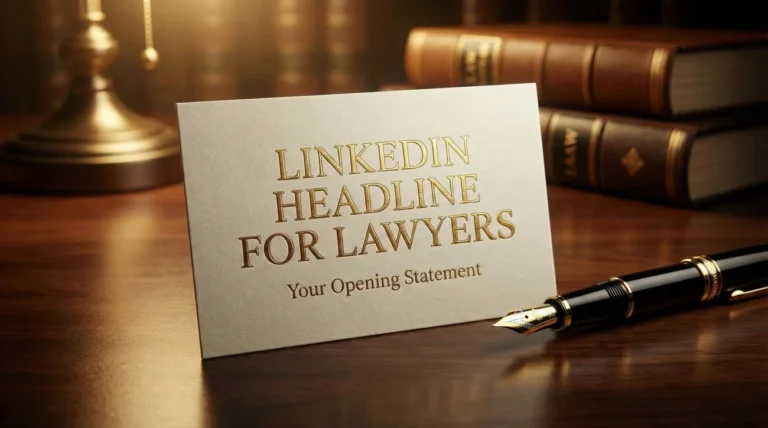 Professional LinkedIn Headlines for Lawyers & Legal Professionals