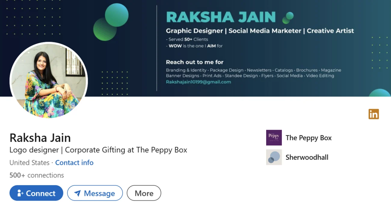 LinkedIn Headline Example For Brand & Identity