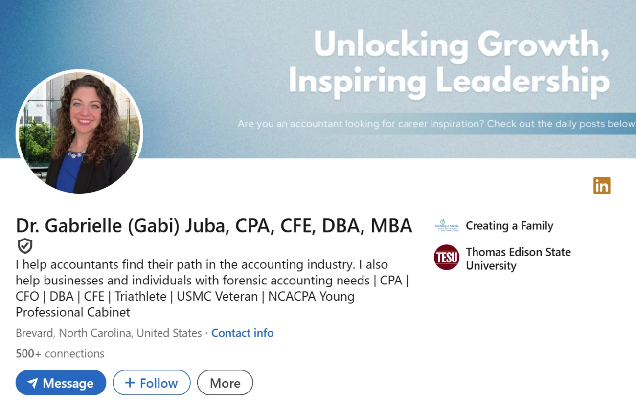 LinkedIn Headline Example For CFO
