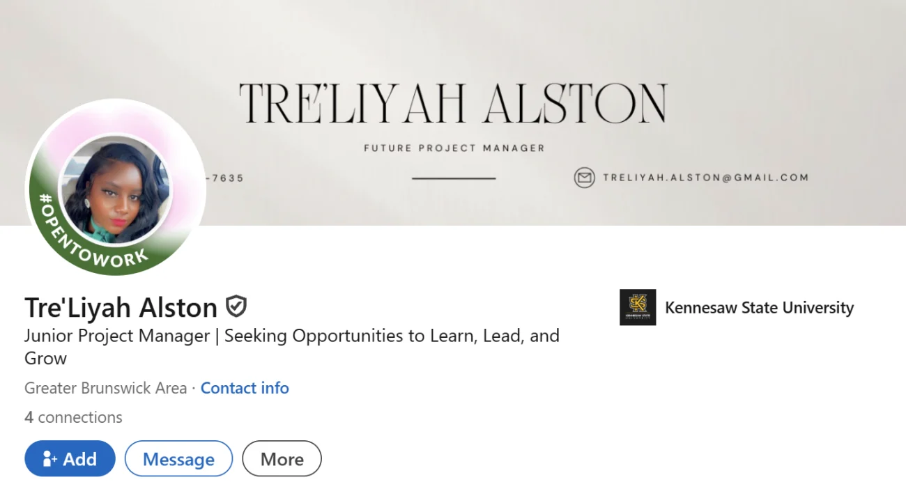 LinkedIn Headline Example For Junior Project Manager