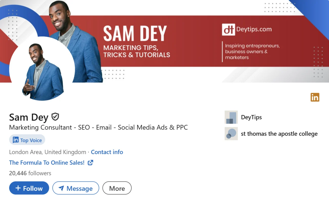 LinkedIn Headline Example For Solopreneurs & Agency Owners