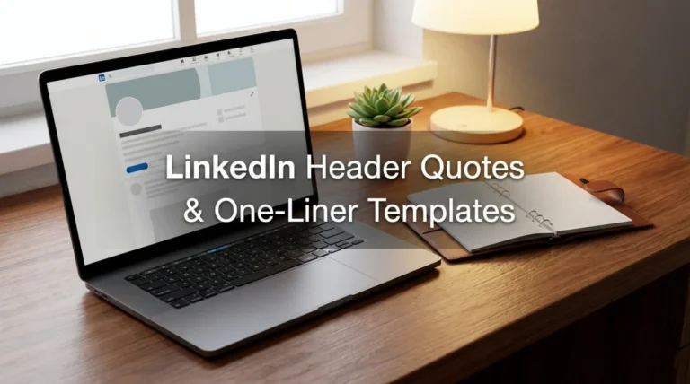 LinkedIn Header Quotes & One-Liner Templates (Copy-Paste for Your Headline)