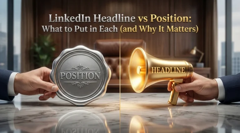 LinkedIn Headline vs Position: What to Put in Each (and Why It Matters)