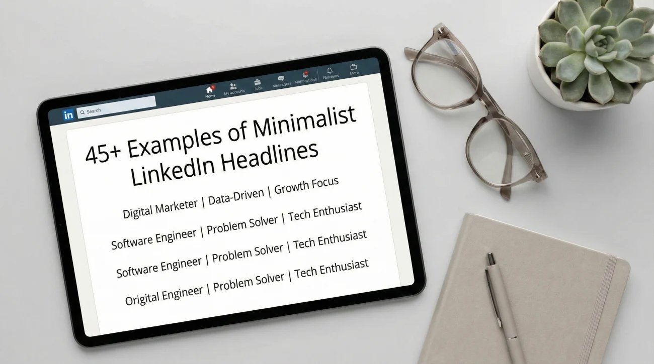 45+ Examples Of Minimalist LinkedIn Headlines