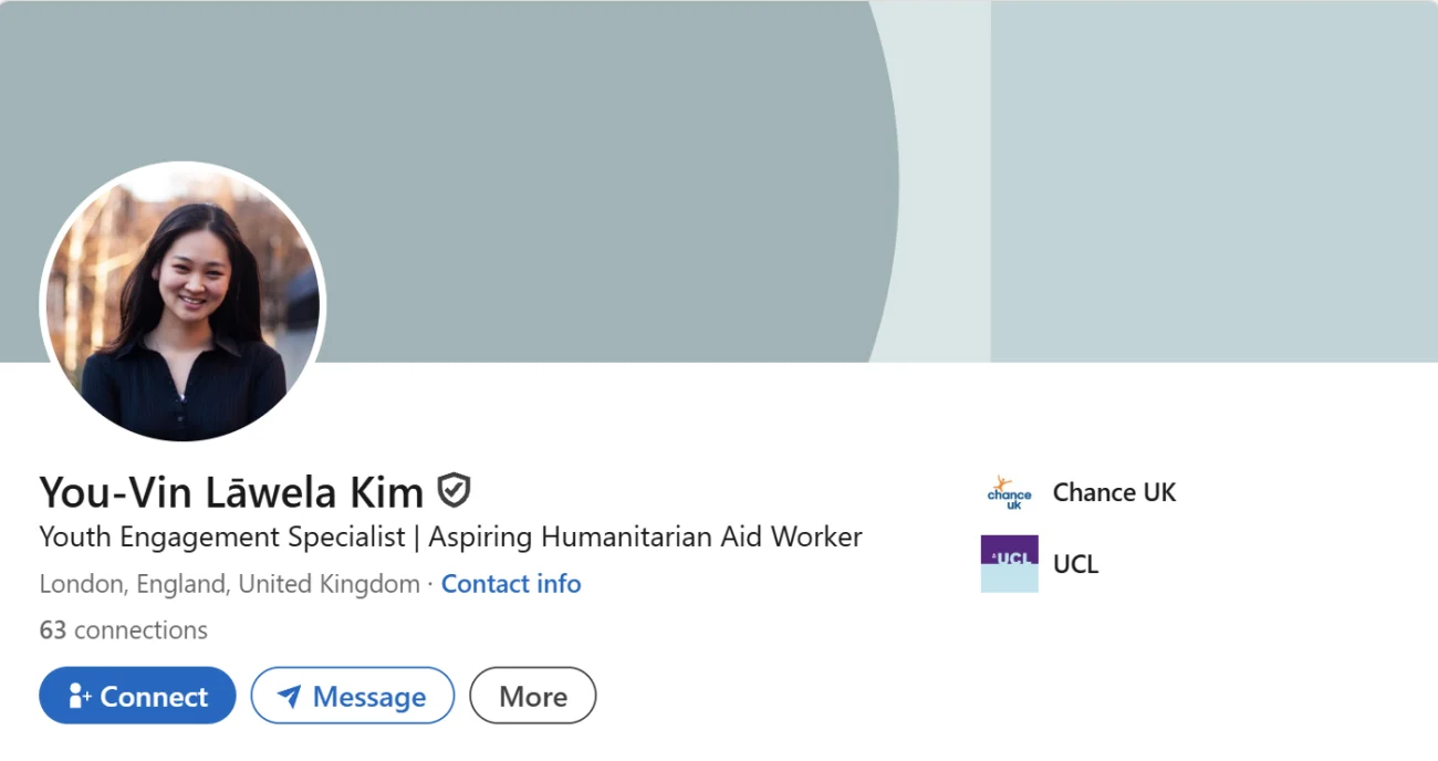 LinkedIn Headline Example For International Development