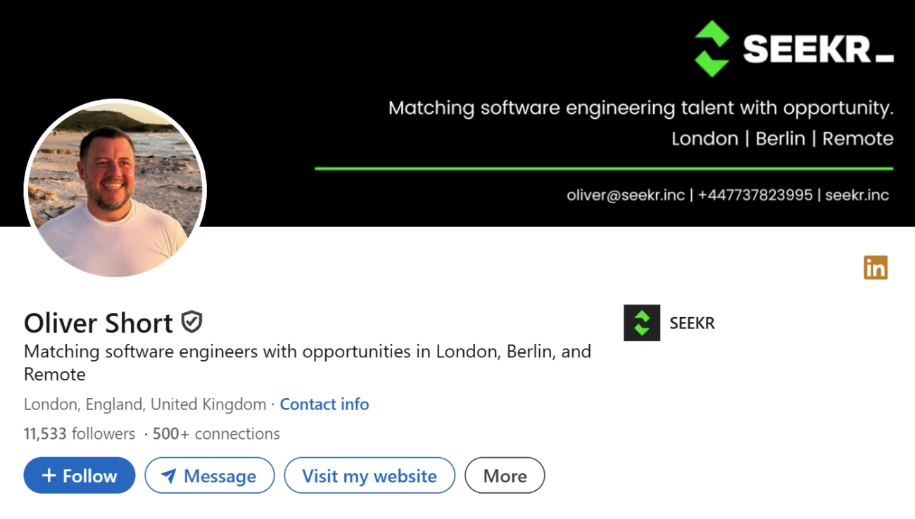 LinkedIn Headline Example For Specialized & Contract Roles