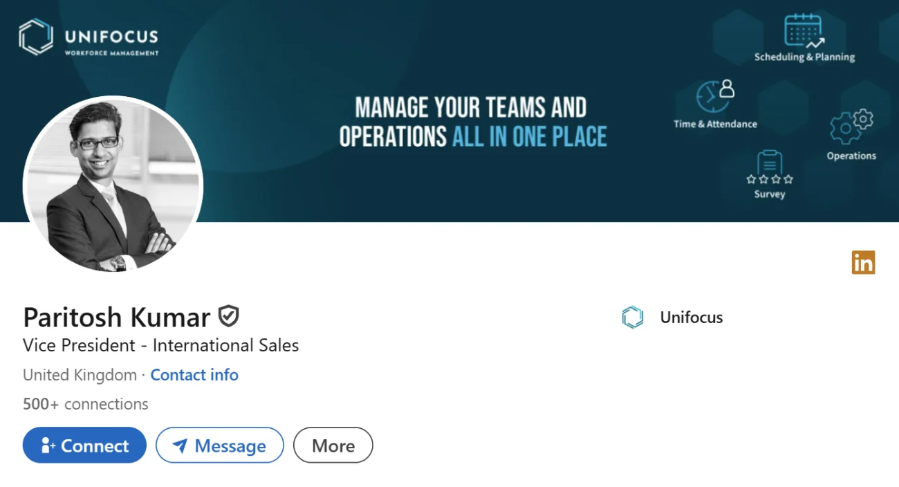 LinkedIn Headline Example For VPs & Senior Directors