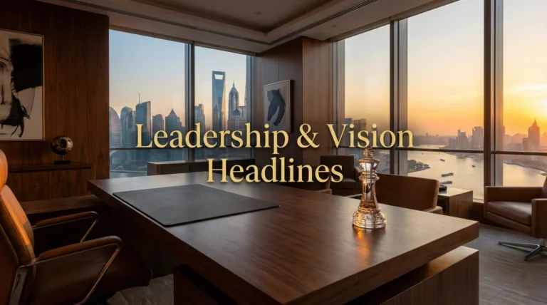 Leadership & Vision: LinkedIn Headlines for Thought Leaders & Managers