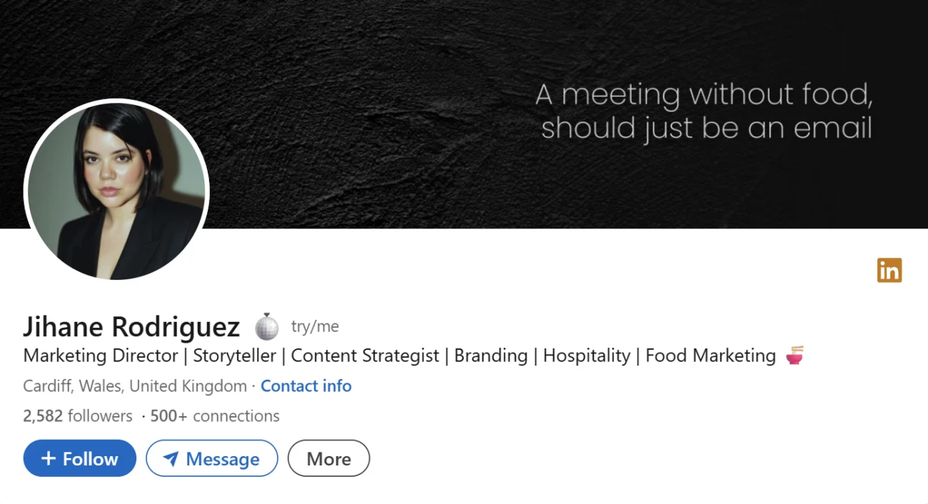 LinkedIn Headline Example For Content Marketing Director
