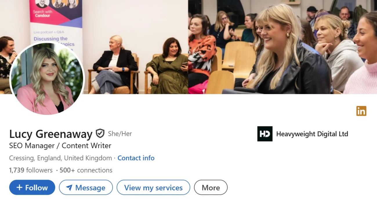 LinkedIn Headline Example For Content Writer
