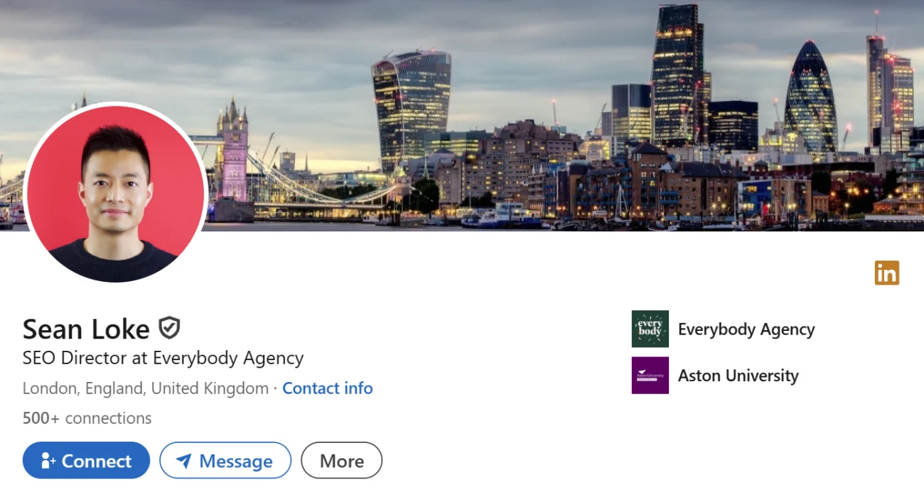 LinkedIn Headline Example For The SEO Specialist