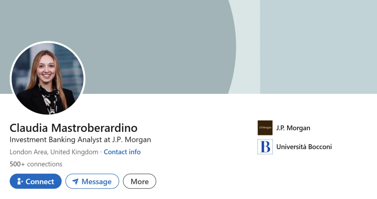 LinkedIn Headline Example For Investment Banking Analyst