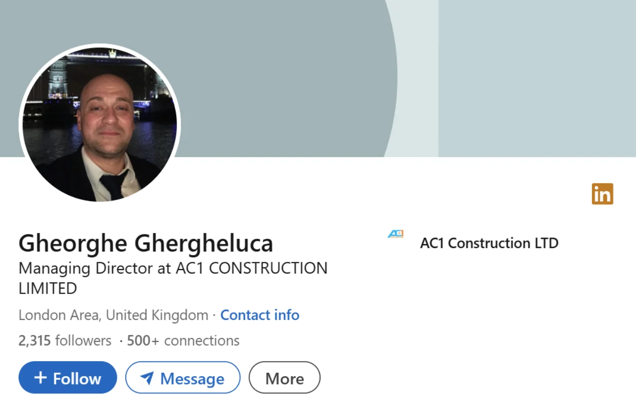 LinkedIn Headline Example For Construction PM