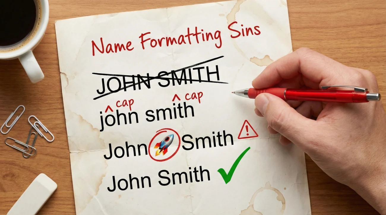 Name Formatting Sins