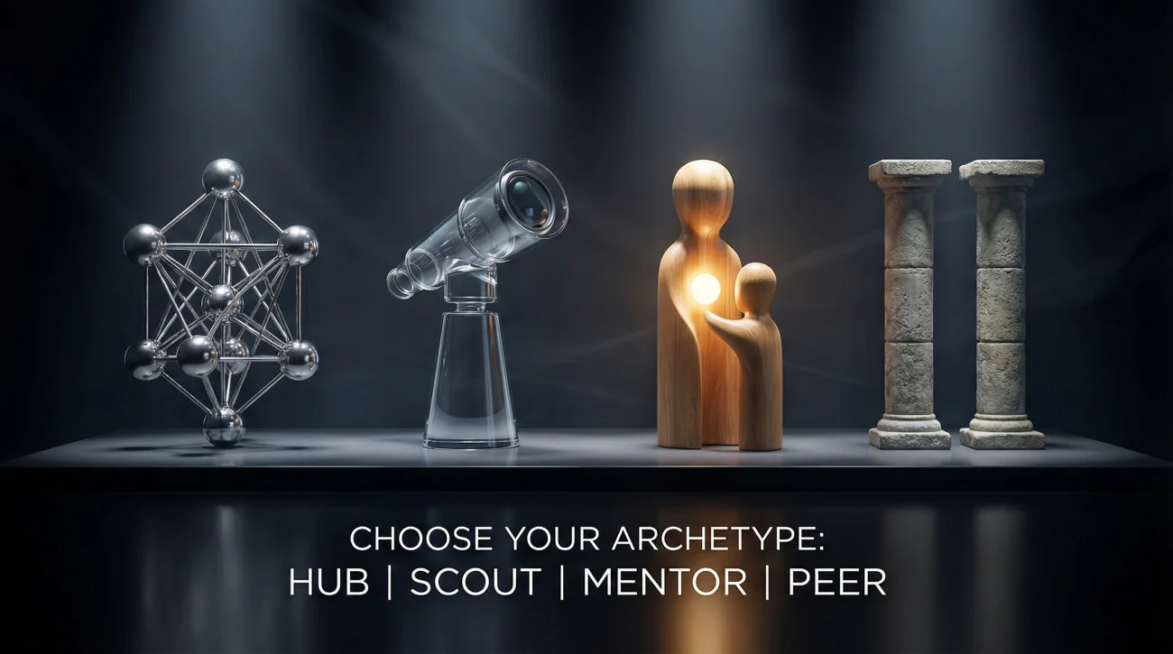 Four Networking Archetypes Hub Scout Mentor Peer
